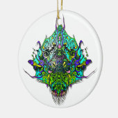 エイリアンヘッド – アクア セラミックオーナメント (左)