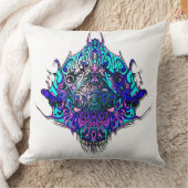 エイリアンヘッド – 青と紫 クッション (ブランケット)