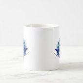 エイリアンヘッド – 青と紫 コーヒーマグカップ (中央)