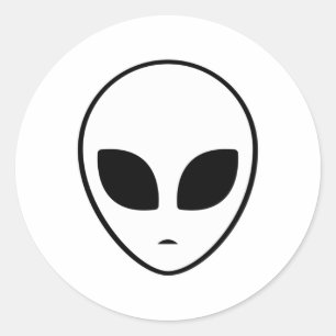 エイリアンヘッドUfoエイリアン宇宙エリア51ギフトアイディア ラウンドシール