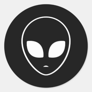 エイリアンヘッドUfoエイリアン宇宙エリア51ギフト ラウンドシール