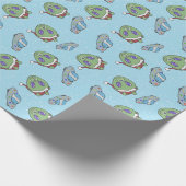 エイリアンベアクリスマスラッピング紙 ラッピングペーパー (角)