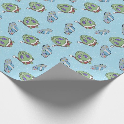 エイリアンベアクリスマスラッピング紙 ラッピングペーパー (角)