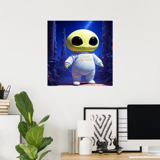 エイリアンベイビー AI宇宙人 ポスター (ホームオフィス)