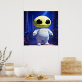 エイリアンベイビー AI宇宙人 ポスター (キッチン)