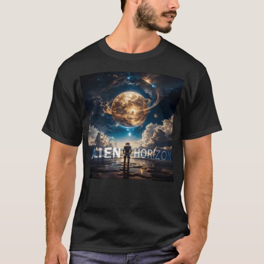 エイリアンホライズン – 宇宙飛行士ティー Tシャツ (正面)