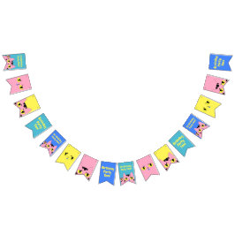 エイリアンポケットキャットピンク漫画の子猫 バンティングフラッグ