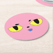 エイリアンポケットキャット ラウンドペーパーコースター (アングル)