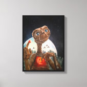 エイリアンポートレート絵を描ズバイアルフレッドキツネ キャンバスプリント (正面)