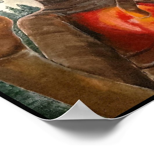 エイリアンポートレート絵を描ズバイアルフレッドキツネ ポスター (角)