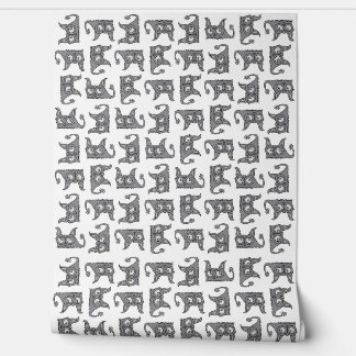 エイリアンマウスの手描きイラストレーションのシームレス 壁紙