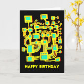 エイリアンマシン – 誕生日 カード (黄色い花)