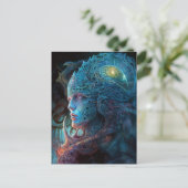 エイリアンマンシュレアルSci-Fiアート ポストカード (スタンド正面)