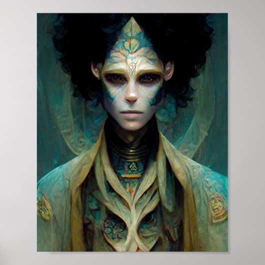 エイリアンマンSci-Fiアートポスター ポスター (正面)