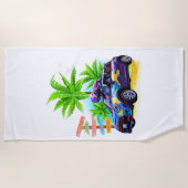 エイリアンミニに乗って！ ビーチタオル (正面)