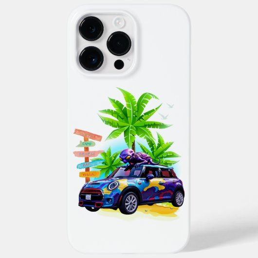 エイリアンミニカーに乗る Case-Mate iPhoneケース (裏面)