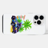 エイリアンミニカーに乗る iPhoneケース (裏面横)