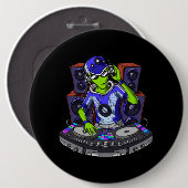 エイリアンミュージックDJ 缶バッジ (正面&裏面)