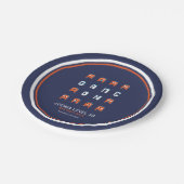 エイリアンモンスターピクセルキッズゲーム誕生日パーティー ペーパープレート (アングル)