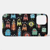エイリアンモンスター:かわいいシームレスなヴィンテージ Case-Mate iPhoneケース (裏面 (横))