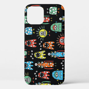 エイリアンモンスター:かわいいシームレスなヴィンテージ iPhone 12ケース