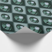 エイリアンラッピング紙かわいいETグレークリスマス紙 ラッピングペーパー (コーナー)