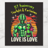 エイリアンラバーズアンダーサンセ白熱［赤熱］光を放つット ワインラベル (シングルラベル)