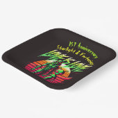 エイリアンラバーズ白熱［赤熱］光を放つアンダーサンセット ペーパープレート (傾斜あり)