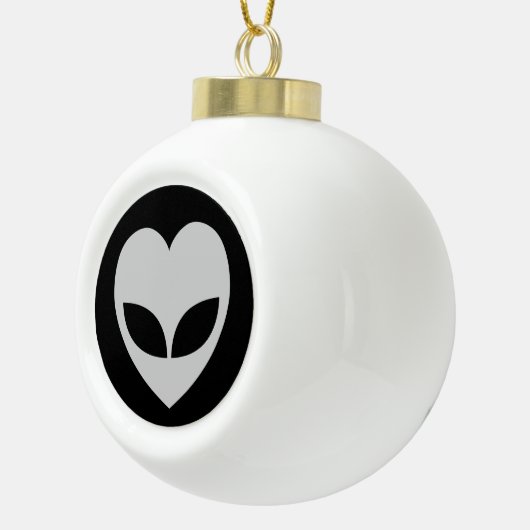 エイリアンラブハートセラミックボールクリスマスオーナメント セラミックボールオーナメント (右)