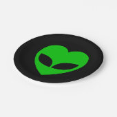 エイリアンラブハート紙プレート ペーパープレート (アングル)