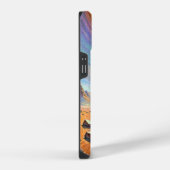 エイリアンランドスケープを探検する宇宙飛行士 iPhoneケース (右側面)