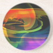 エイリアンランドスケープレインボー抽象芸術 コースター (正面)