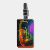 エイリアンランドスケープレインボー抽象芸術 ラゲッジタグ (正面縦)