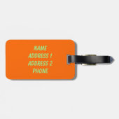 エイリアンランドスケープレインボー抽象芸術 ラゲッジタグ (裏面横)