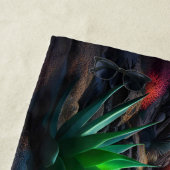 エイリアンランドスケープ滝の衛星 ビーチタオル (インサイチュ)