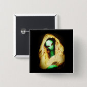 エイリアンレースマンティージャを着る 缶バッジ (正面&裏面)