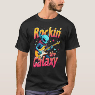 エイリアンロックギターTシャツロックイン'ザ銀河系 Tシャツ