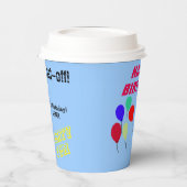 エイリアンロボットガール誕生日バルーン 紙コップ (左)