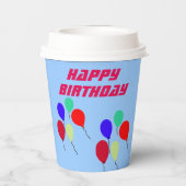 エイリアンロボットガール誕生日バルーン 紙コップ (裏面)