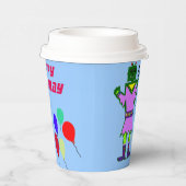 エイリアンロボットガール誕生日バルーン 紙コップ (右)