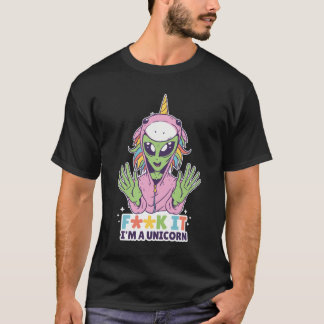 エイリアン一角Tシャツデザイン Tシャツ