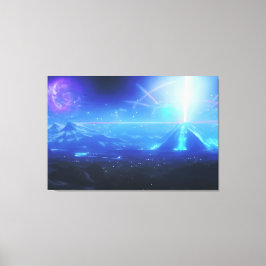 エイリアン世界 |未来のピラミッド都市 |未来的 キャンバスプリント