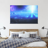 エイリアン世界 |未来のピラミッド都市 |未来的 キャンバスプリント (インサイチュ (寝室))