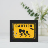 エイリアン交差標識 ポストカード (スタンド正面)