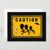 エイリアン交差標識 ポストカード (正面/裏面)