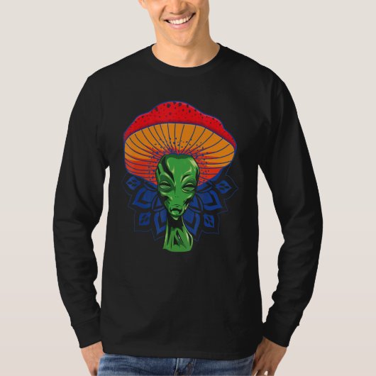 エイリアン付き帽子用マッシュルームヘッド Tシャツ (正面)