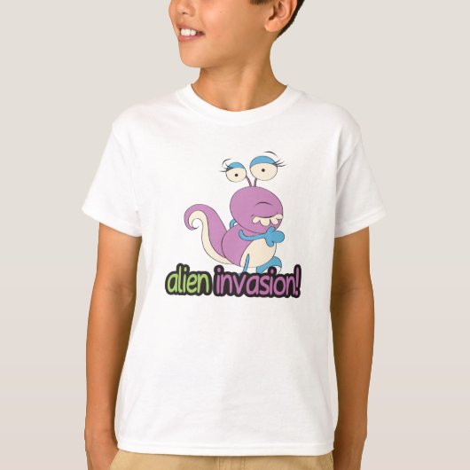エイリアン侵入デザイン1 Tシャツ (正面)