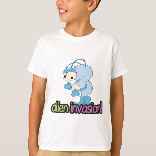 エイリアン侵入デザイン2 Tシャツ (正面)
