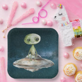 エイリアン侵入宇宙誕生日 ペーパープレート (パーティー)