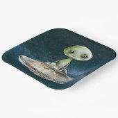 エイリアン侵入宇宙誕生日 ペーパープレート (傾斜あり)